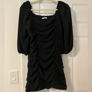 Abercrombie Black Puff Sleeve Dress Medium
